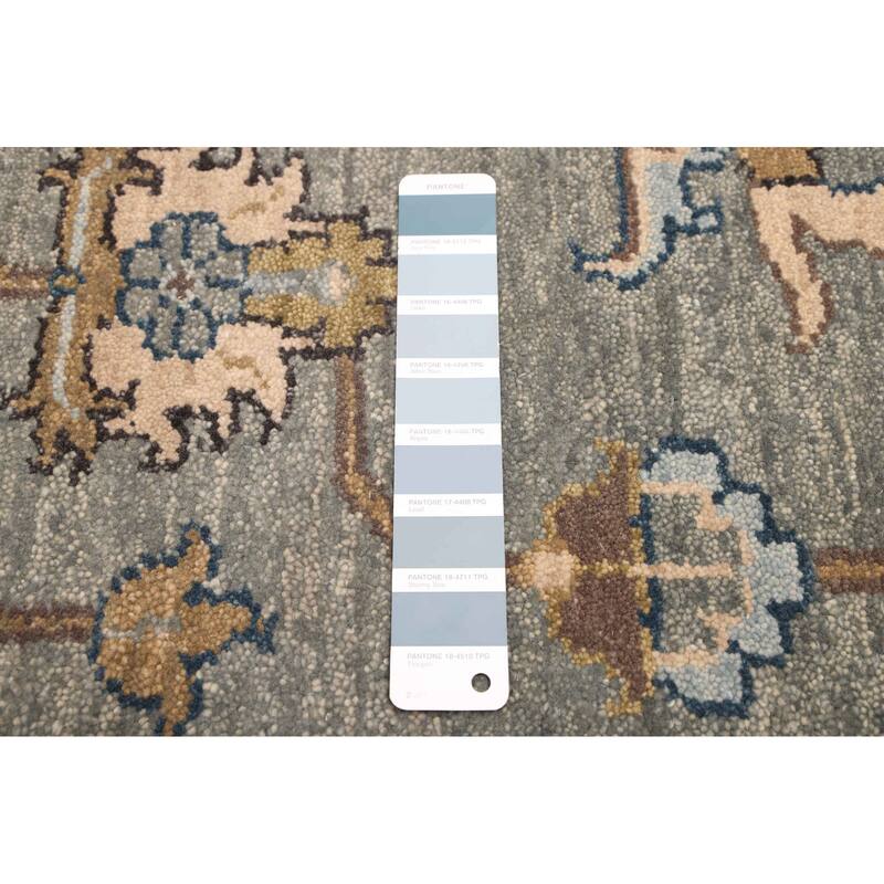 ECARPETGALLERY Hand-knotted Finest Agra Jaipur Teal Wool Rug - 9'6 x 13'4