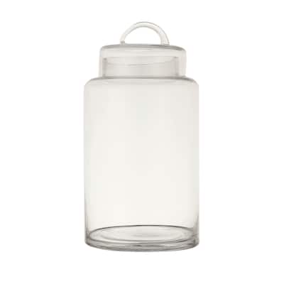 Large Clear Glass Container with Lid