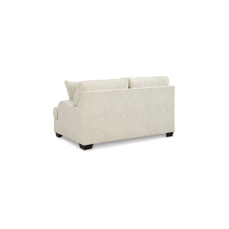 Zyan 66 Inch Loveseat with 2 Accent Pillows, Beige Chenille, Polyester