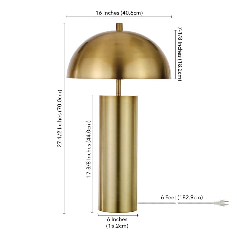 York 27" Tall Table Lamp with Metal Shade