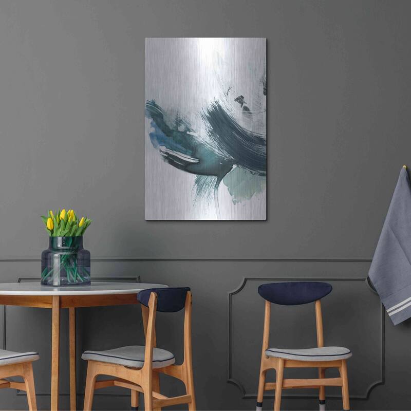Luxe Metal Art 'Coastal Crush I' by Victoria Borges, Metal Wall Art