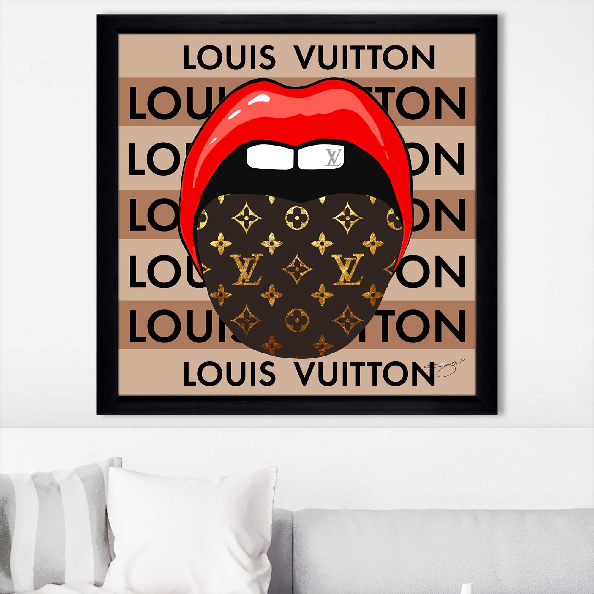 Louis Vuitton Tongue by Jodi Print on Canvas - On Sale - Bed Bath & Beyond  - 35430137