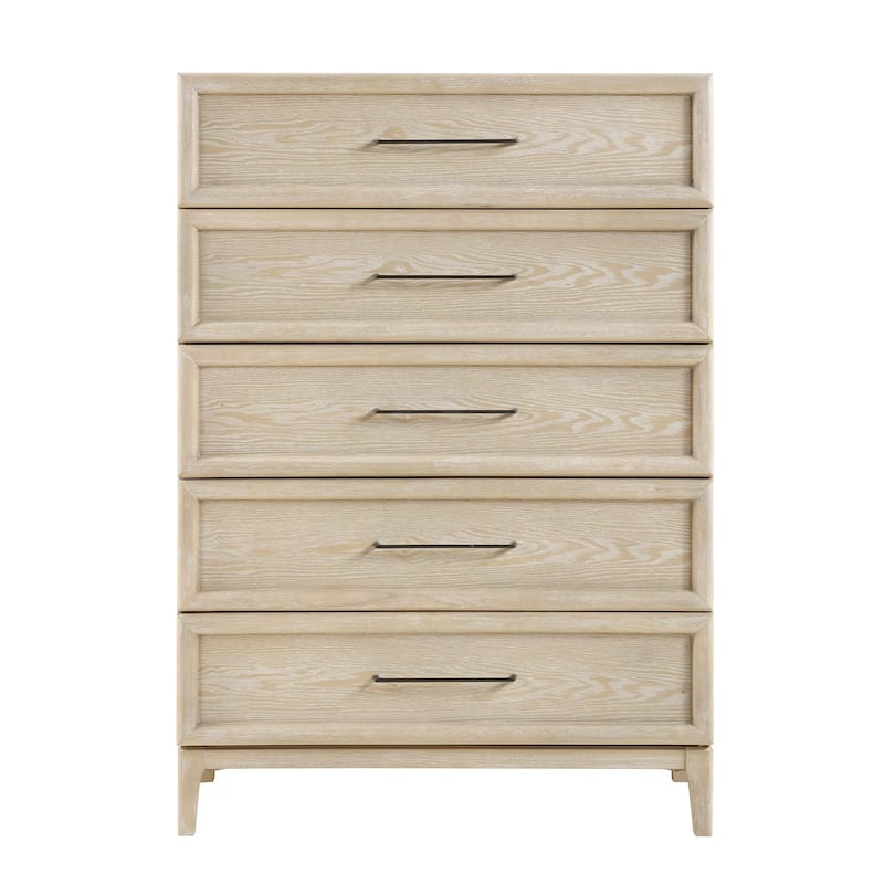 3-Pieces Bedroom Furniture Light Brown Durable Bed Chest Nightstand