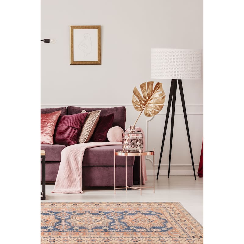 ECARPETGALLERY Hand-knotted Finest Ghazni Navy Wool Rug - 6'6 x 9'8