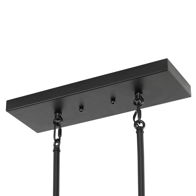 5-Light Linear Kitchen Island Chandelier, Adjustable Pendant Light - 39.4'' W × 5.1'' D × 53.5'' H