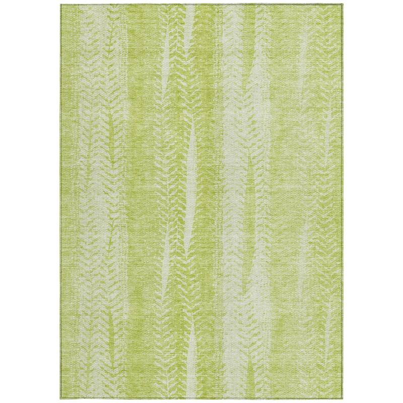 HomeRoots Botanical Leaves Transitional Rectangle Outdoor Rug