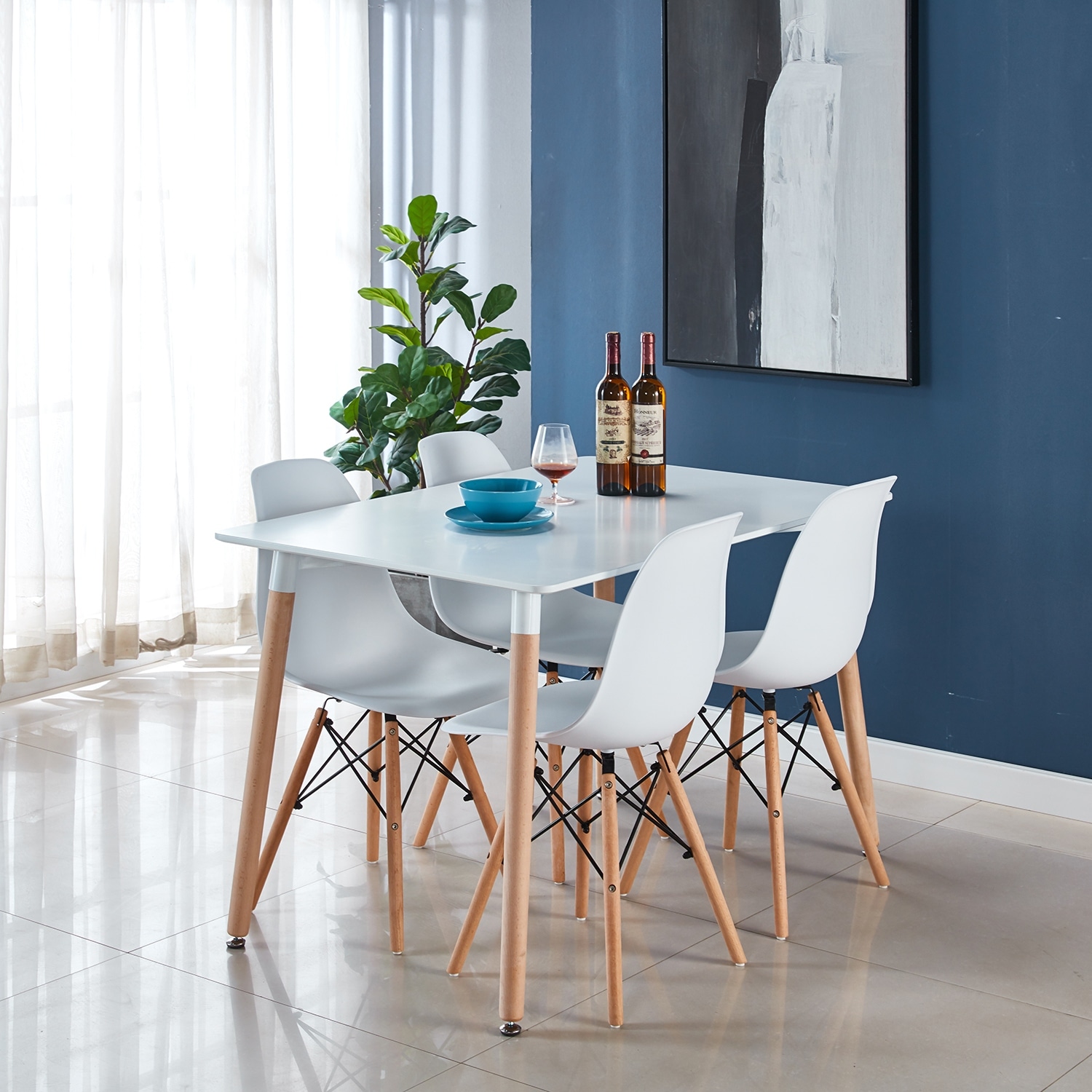 Set of 2025 4 white chairs