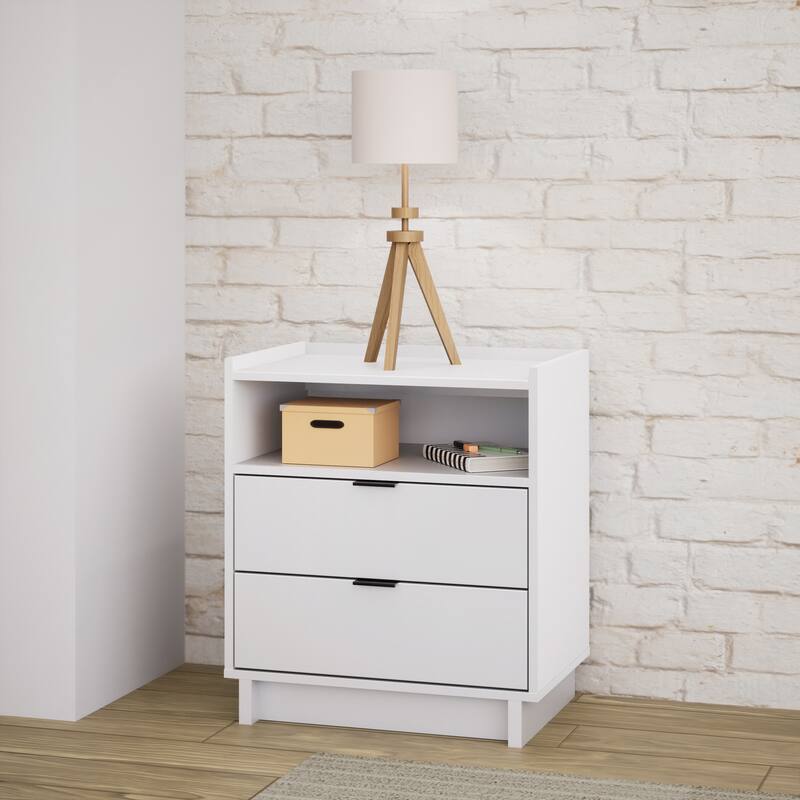 Prepac Simply Modern 2 Drawer 23.75" W Nightstand