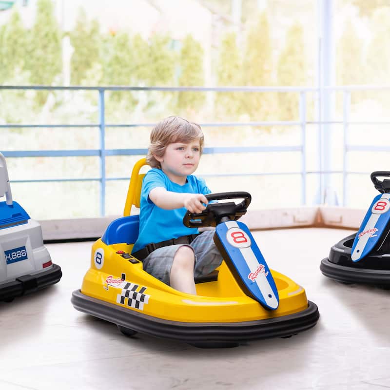 Aosom Bumper Car for Kids, 360° Rotation 6V Electric Ride on Bumper