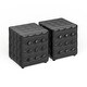 preview thumbnail 1 of 7, Porch & Den Las Olas Black Cube Ottoman (Set of 2)