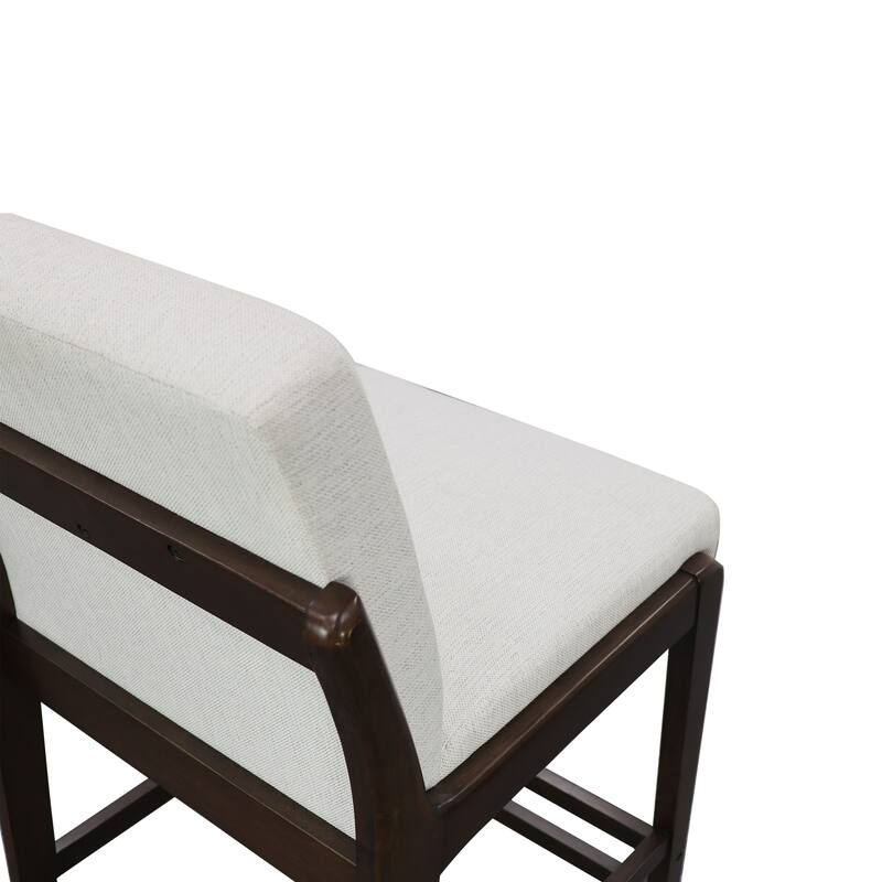 Christopher Knight Home - Eli Classic Wooden Upholstered Bar Stool with Padded Seat and Backrest