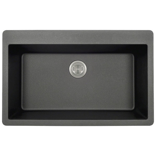 T848Black Quartz Granite Sink Overstock 16636798