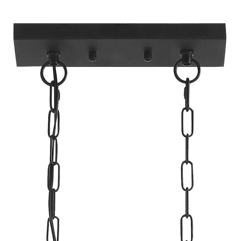 Farmhouse 5-light Rectangle Linear Chandelier - 8