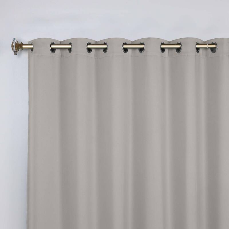 Superior Solid Machine Washable Room Darkening Grommet Blackout Curtains, Set of 2