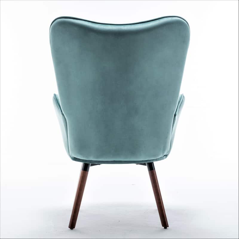 Kreedence 26.38" W Microfiber Flared Arm Accent Chair