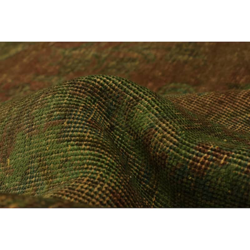 ECARPETGALLERY Hand-knotted Color Transition Green Wool Rug - 9'8 x 12'4