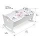 preview thumbnail 6 of 9, Badger Basket Doll Cradle with Bedding and Free Personalization Kit - White Rose - 21" x 13" x 12"