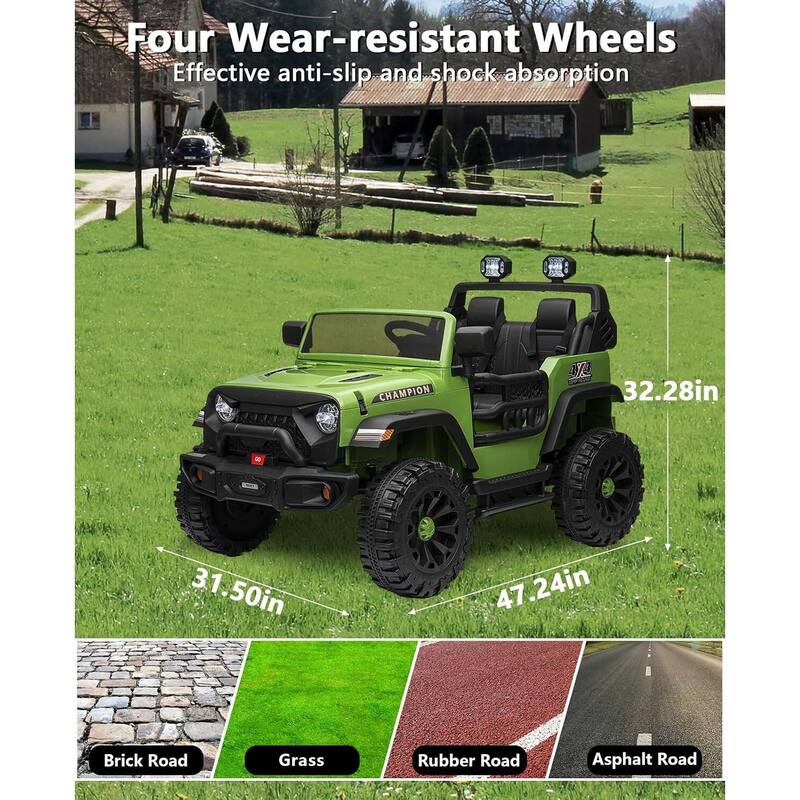 2 Seater Ride On Jeep Car Toy Vehicle for Kids Best Gifts