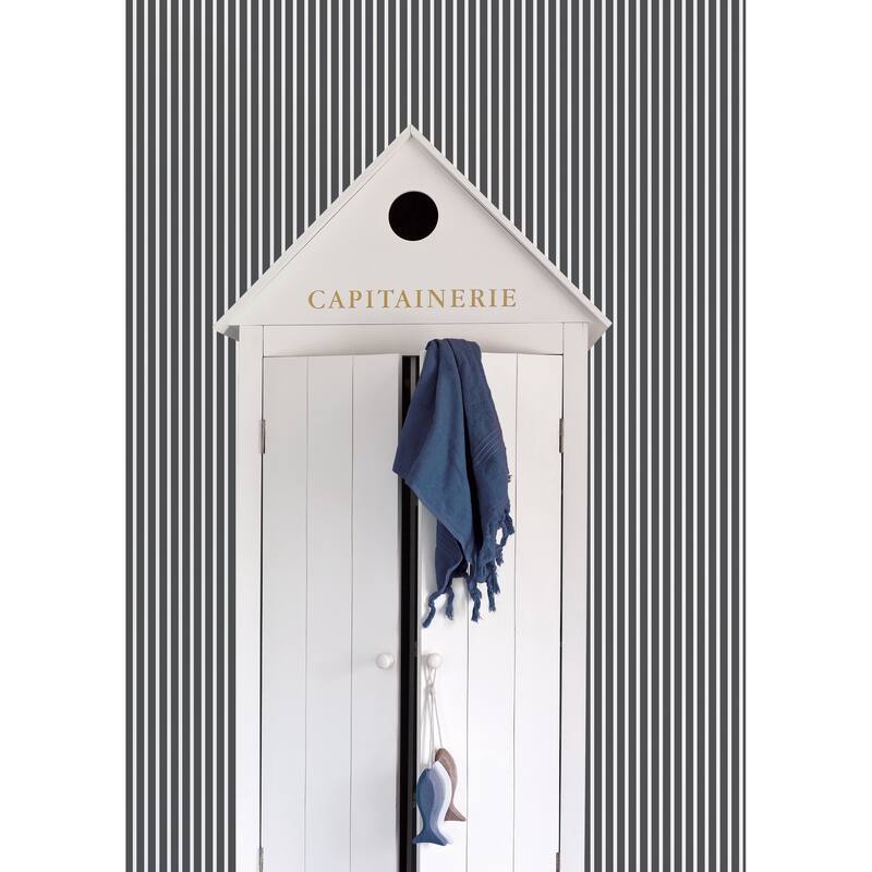 Galerie Wallcoverings Smart Stripes 2 Butcher Stripe Vinyl on Non-Woven Matte Wallpaper Roll
