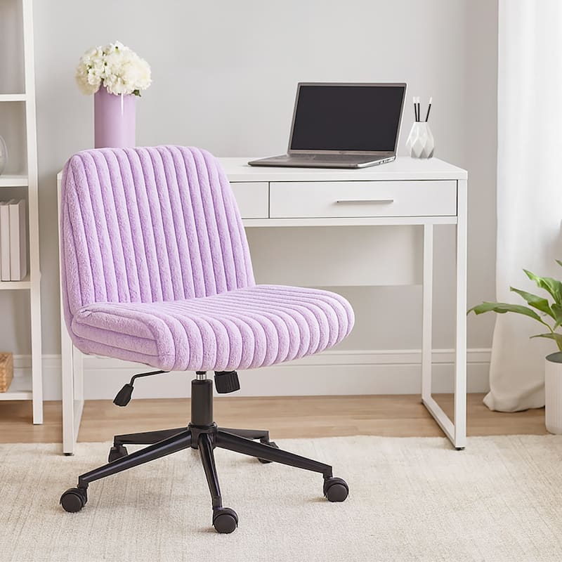 Modern Designs Plush Swivel Chair for Criss-Cross Seating - Lavender