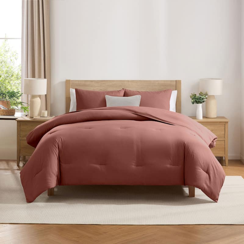 Empyrean Modern Reversible Comforter - Burnt Sienna - Queen