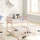 preview thumbnail 1 of 18, Max & Finn Signy Kids Table and 2 Chairs Set with Adjustable Heights, Pink/White