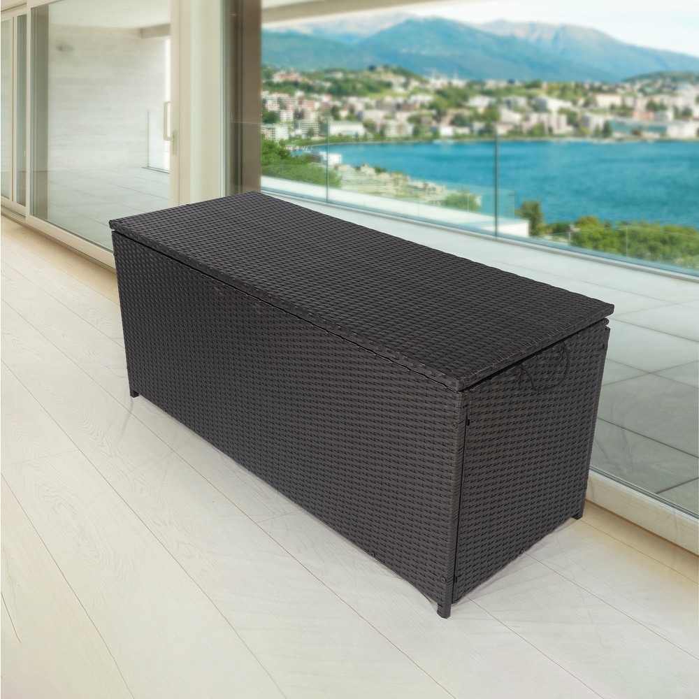 Royalcraft 120 Gallon Plastic Resin Deck Box,Large Waterproof Outdoor Storage  Bin Box for Toy, Indoor Outdoor Furniture Cushion, Garden Tool, Pool  Accessories,Grey 