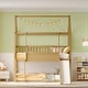 preview thumbnail 13 of 18, House Bunk Bed with Convertible Slide and Ladder, Twin Over Twin