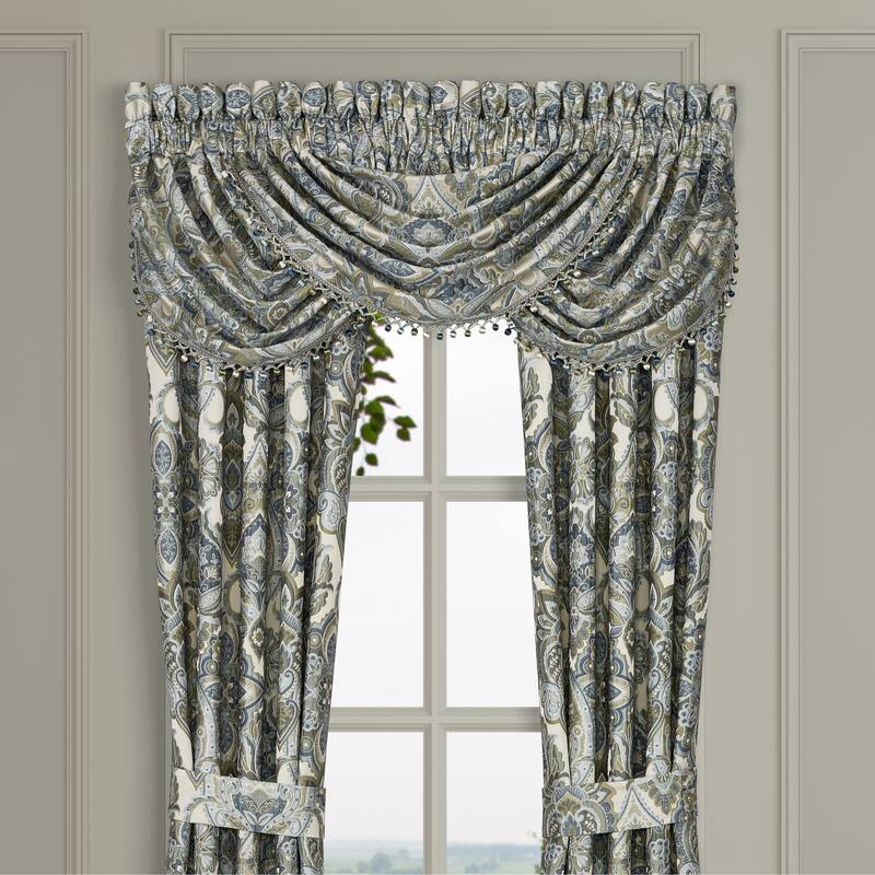 Avellino Window Waterfall Valance - Spa