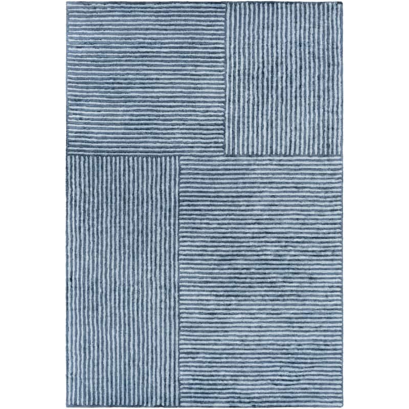 Livabliss Quartz Minimalist Stripe Hand Tufted Area Rug