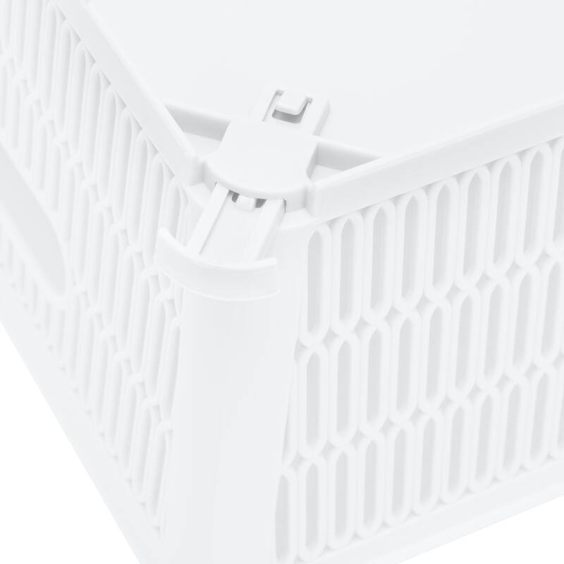 Simplify 2 Pack Slide 2 Stack It Storage Tote Baskets in Black