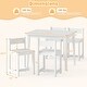 preview thumbnail 6 of 18, Gymax 5-Piece Kids Table and Chairs Set Solid Rubber Wood Toddler