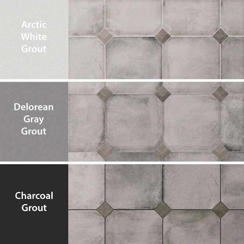 Merola Tile Laverton Octagon Gris 7-7/8" x 7-7/8" Porcelain Floor and Wall Tile