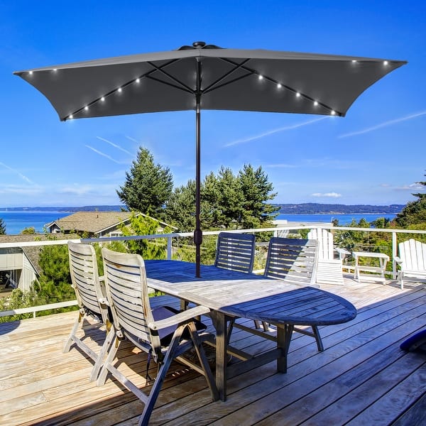 10ft tilt navy blue patio umbrella 10ft 3 Tier Patio Umbrella with Crank & Push Button Tilt, Navy Blue  Dovov