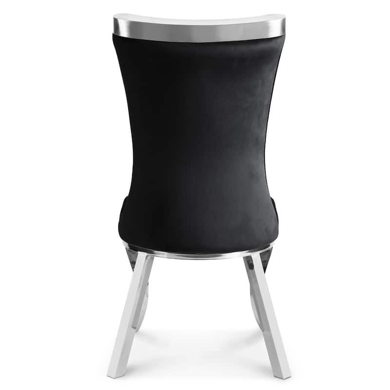Furniture of America Thaddeus Glam Velvet High Back Side Chair (Set of 2)