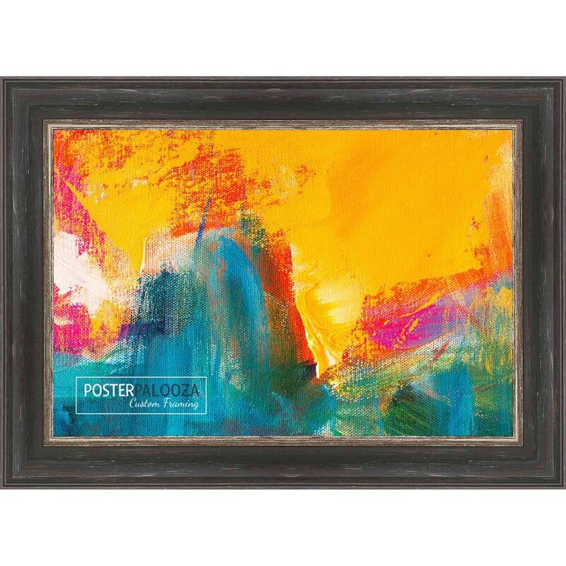 8.5x11 Contemporary Black Complete Wood Picture or Document Frame with UV Acrylic, Foam Board Backing, & Hardware