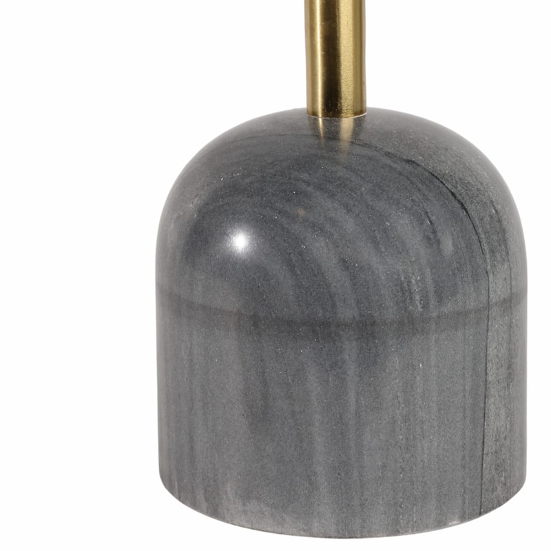 Modern Marble Top & Base Accent Table - Gray