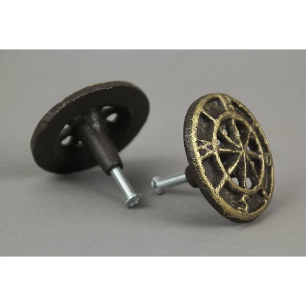 Shop Set Of 12 Cast Iron Nautical Compass Rose Cabinet Hardware Knobs Drawer Pulls 2 25 X 2 25 X 1 25 Inches Overstock 31033526