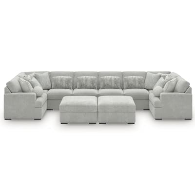 Signature Design by Ashley Snodoodle Gray 10-Piece Sectional - 144" W x 113" D x 40" H