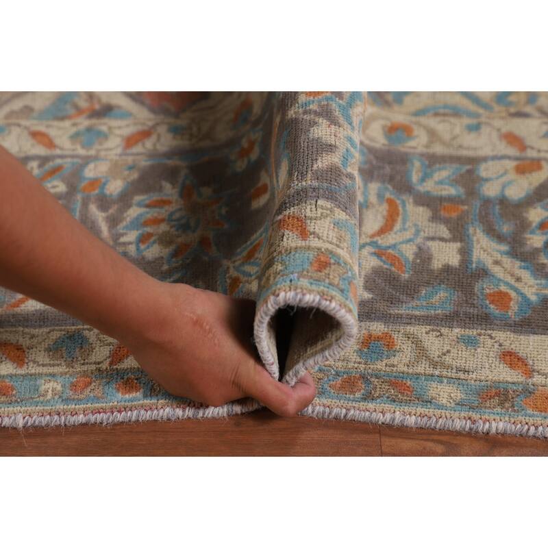 Traditional Najafabad Persian Vintage Rug Hand-Knotted Wool Carpet - 6'11"x 10'5"