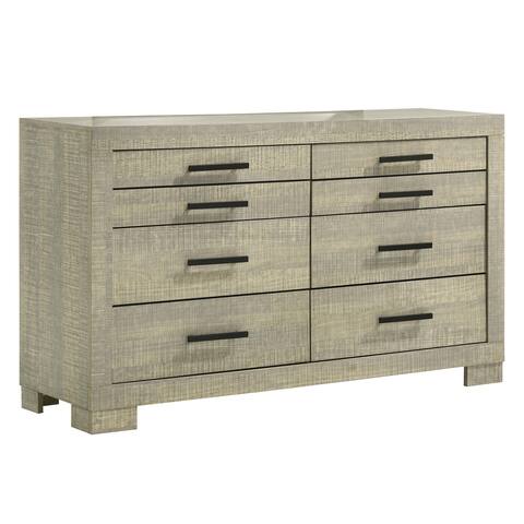 Madison Rough Sawn Grey Oak 6-Drawer Dresser