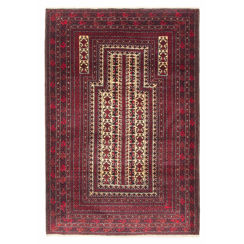 Teimani Beige Rug 3'2" x 4'8" - 3'2 x 4'8 - Beige - 3'2 x 4'8