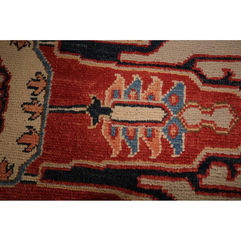 Vegetable Dye Heriz Area Rug Handmade Wool Carpet - 8'0" x 10'1"