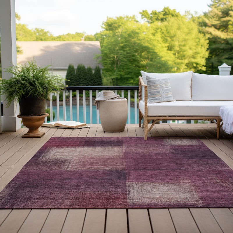 Machine Washable Indoor/ Outdoor Chantille Ombre Rug