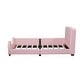 preview thumbnail 30 of 32, Twin Size Upholstered Platform Bed with Guardrail and Headboard,Modern Style Wood Bed