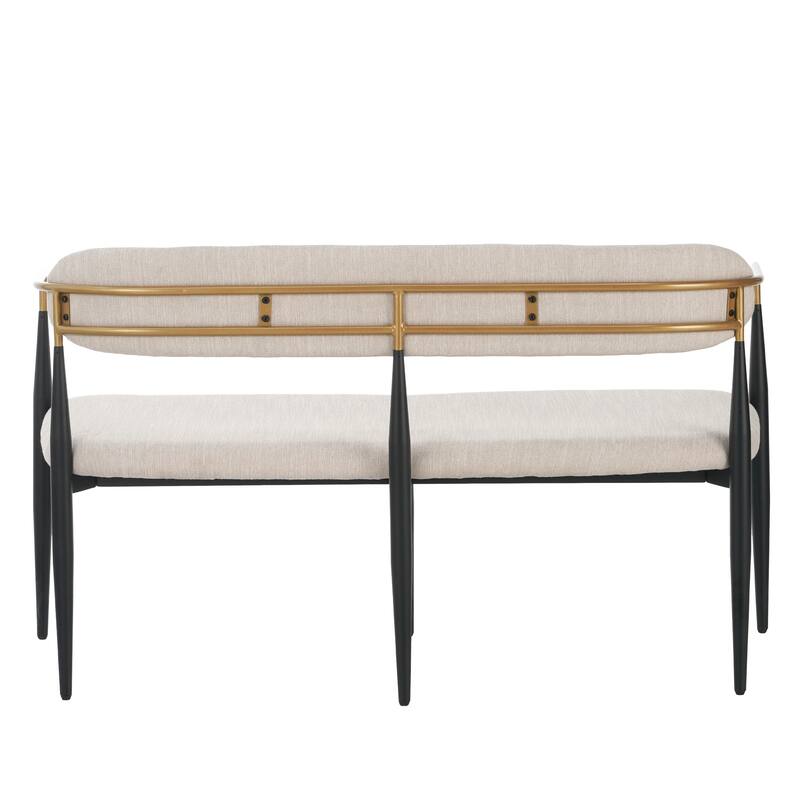 Christopher Knight Home - Elias Modern Metal Loveseat Settee with Elegant Upholstered Seating