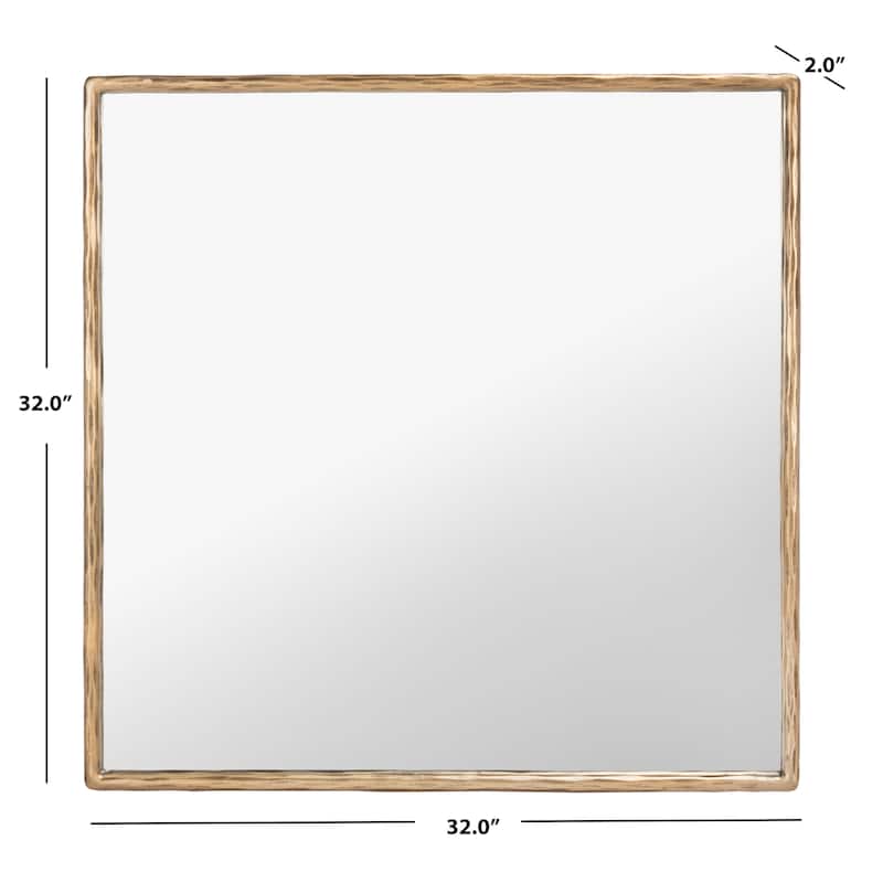 SAFAVIEH Couture Danjela 32-inch Square Metal Mirror - 32 In W x 2 In D x 32 In H - 32Wx2Dx32H
