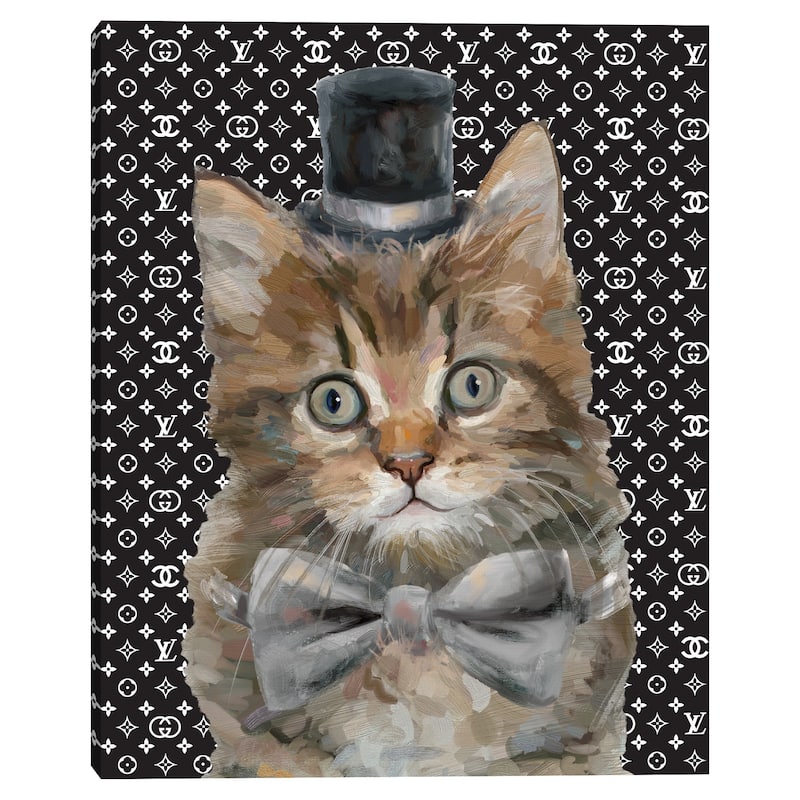Top Hat Cat Brands II Canvas Art Print