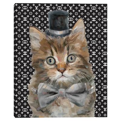 Top Hat Cat Brands II Canvas Art Print