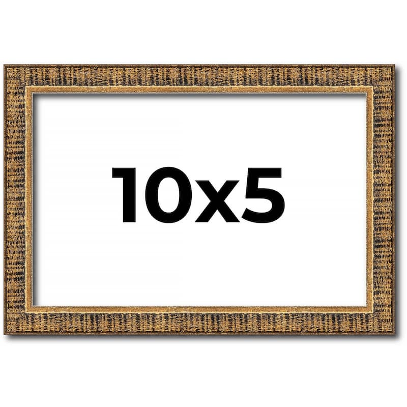 10x5 Frame Gold Solid Wood Picture Frame - Complete Modern Photo Frame